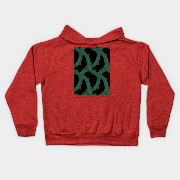 Thorny Vines Kids Hoodie by inatorinator